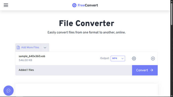 Interface Freeconvert