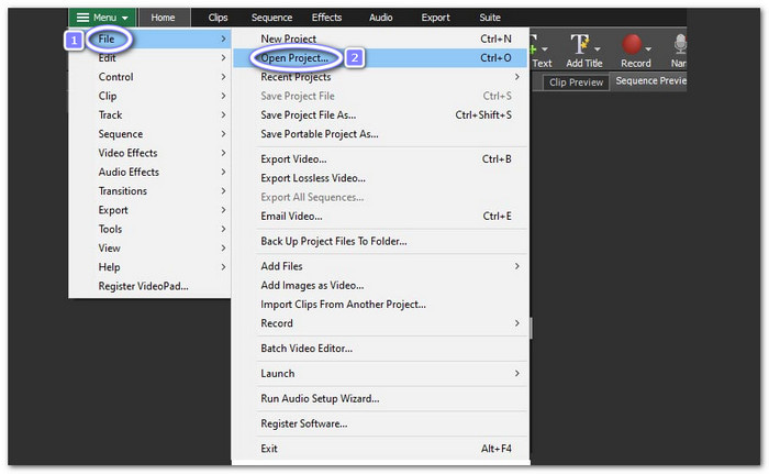 Import Your VPJ File to The Program