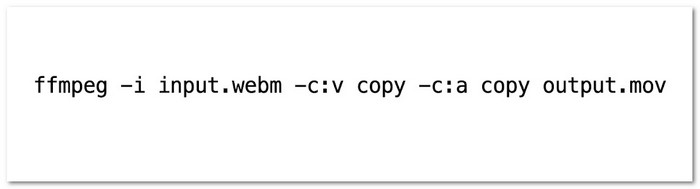 FFmpeg convert WebM to MOV