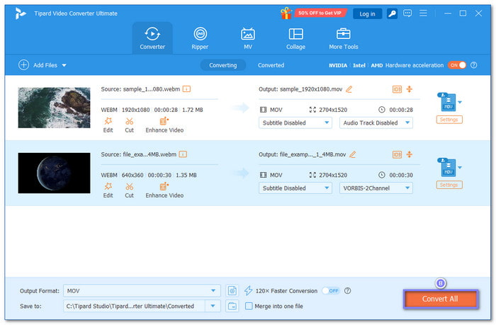 Start fast conversion