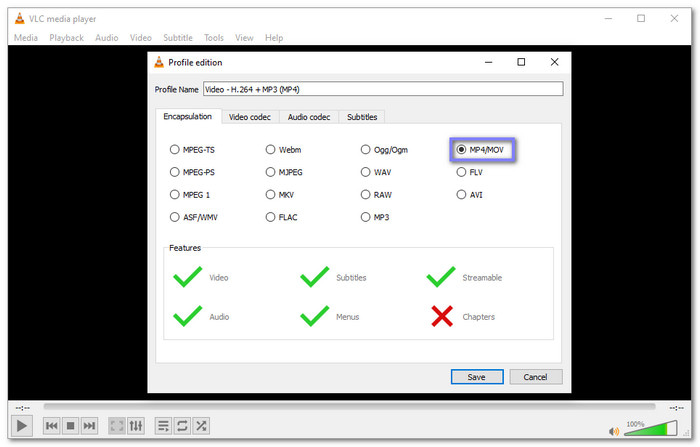 VLC convert WebM to MOV