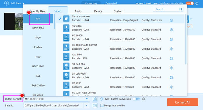 Output Format Mp4 Tipard