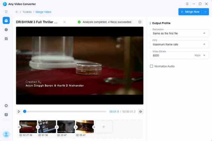 Any Video Converter Interface