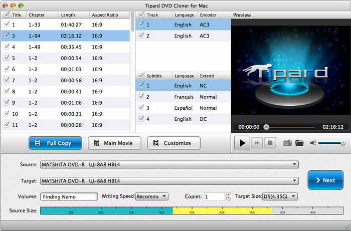 Tipard DVD Cloner Best DVD Shrink Alternative for Mac