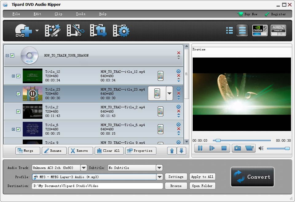 Tipard DVD Audio Ripper screenshot