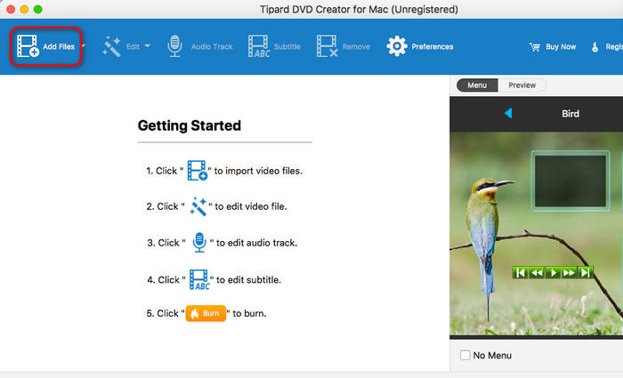Add Videos To Tipard Dvd Creator For Mac