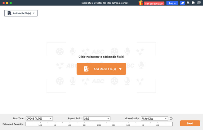 DVD Creator For Mac Interface