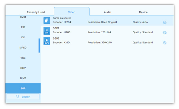 Converti DVD in 3GP su Mac