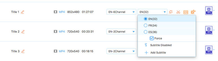 Select Subtitles