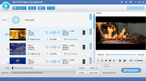 Carica il tuo file DVD