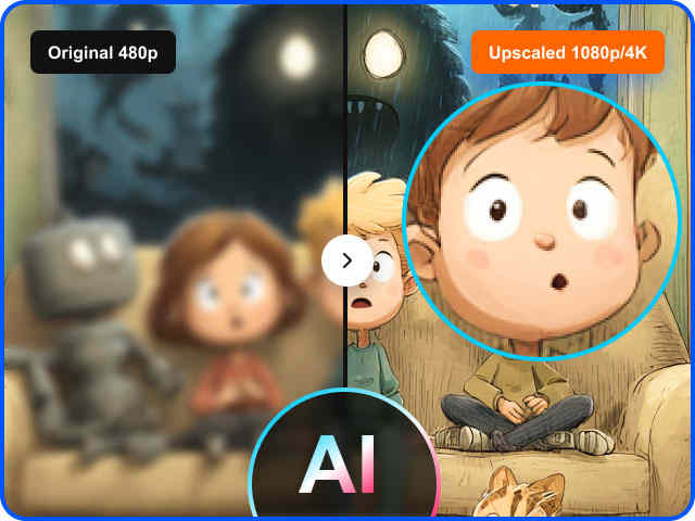 Upscale and Enhance DVD to 1080p/4K with AI