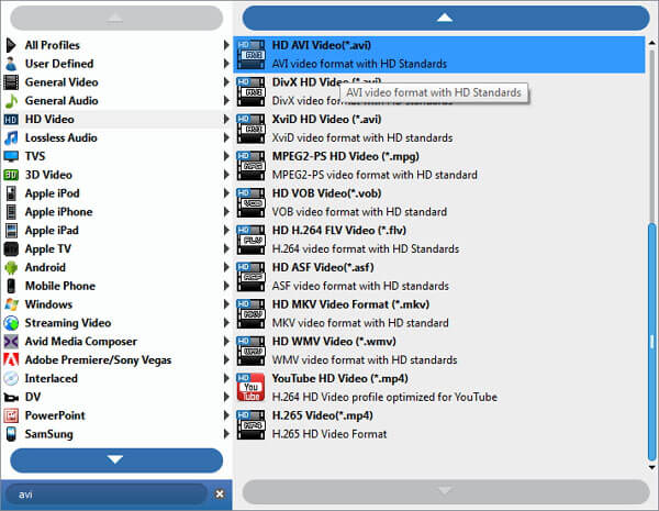 Velg utdataformat