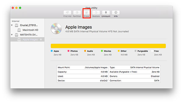 Formater en dvd i Mac OS X