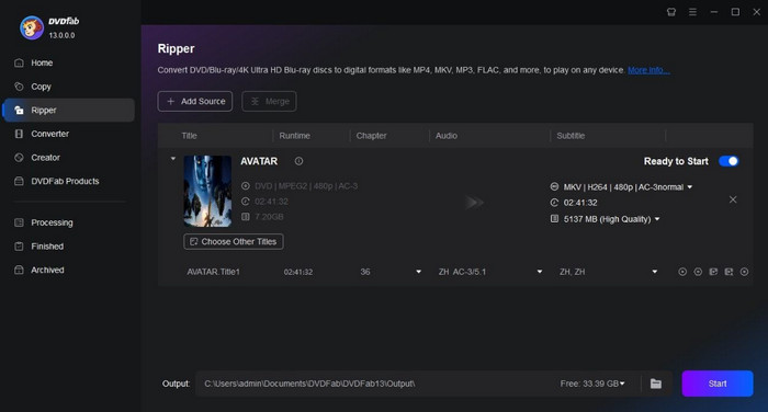 DVDFab DVD Ripper