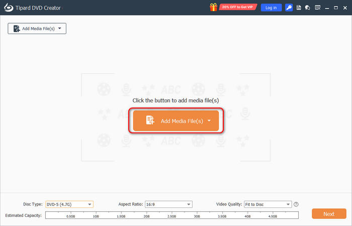 Add Videos to Tipard DVD Creator
