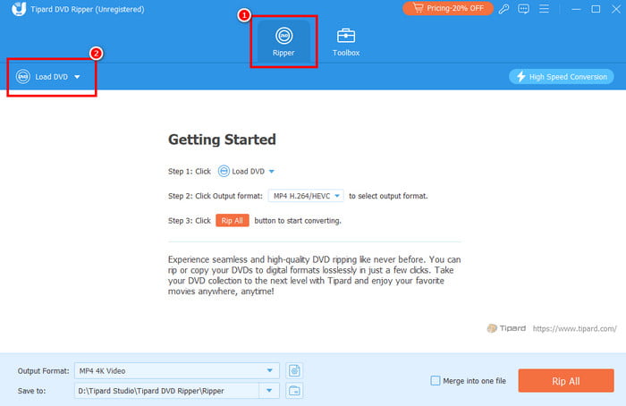 Ripper Load Dvd Tipard 
