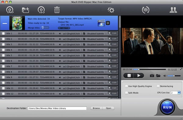 MacX DVD Ripper Mac Ücretsiz Sürüm