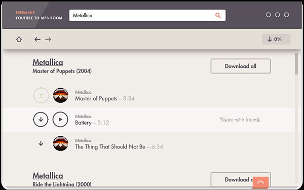 Freemake YouTube для MP3 Boom