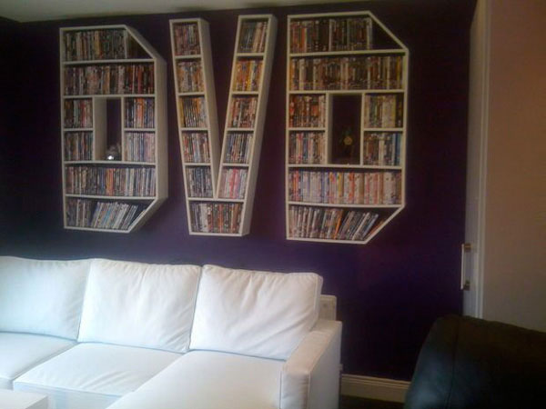 Almacenar DVDs en la pared