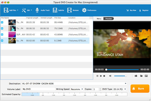 Tipard DVD Creatorfor Mac
