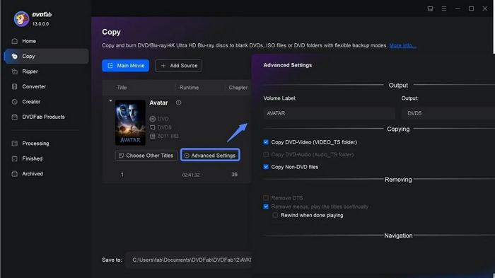 Open Advanced Settings