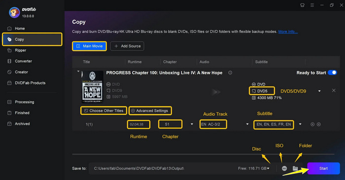 Start Ripping DVD