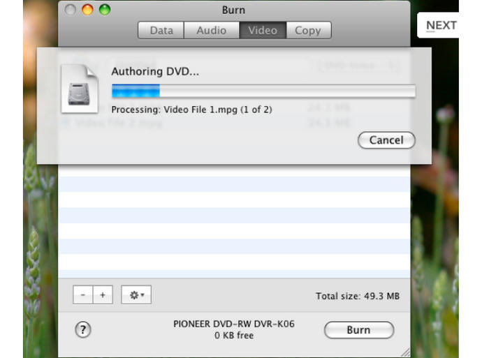 Burn MP4 to DVD In Burn