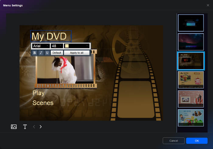 Choose Menu DVDfab