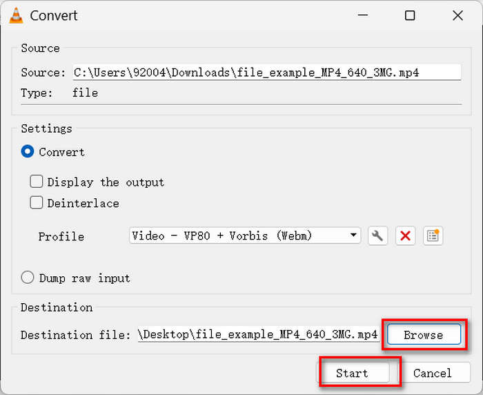 Convert DVD to Divx in VLC