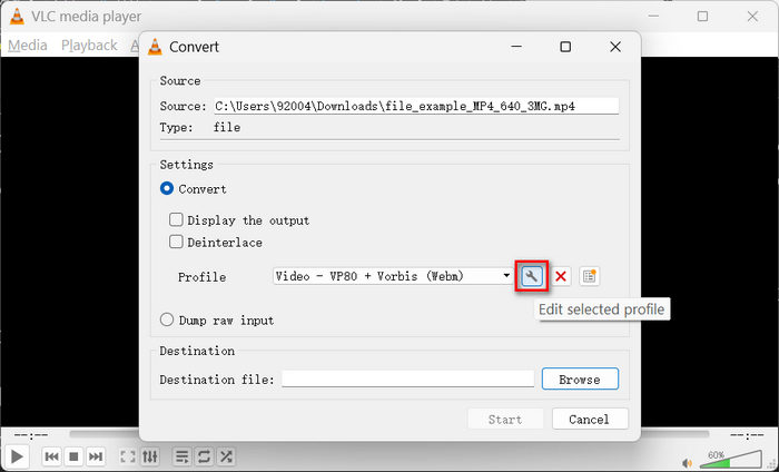 Edit Video Profile