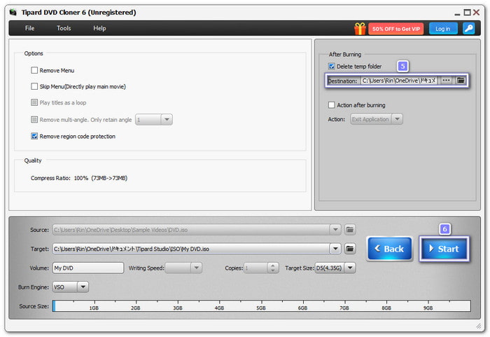 Begin Copying Your DVD As Folder Or ISO