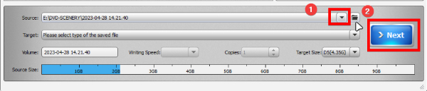 Choose Output Destination