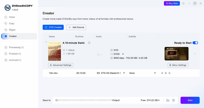 Dvdnextcopy DVD Creator