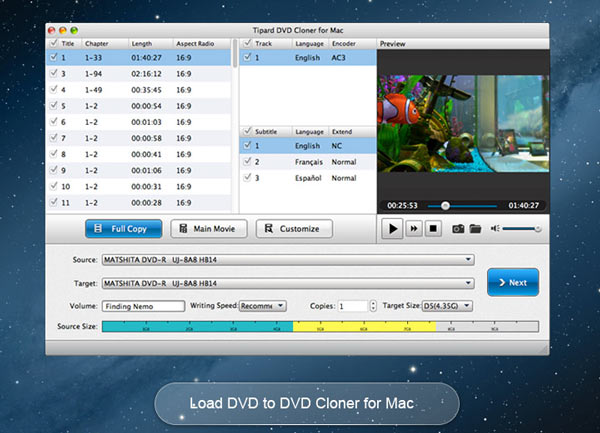 Tipard DVD Cloner для Mac