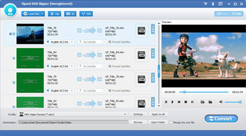 Laad dvd naar mp3