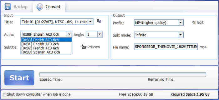 Selezione audio e sottotitoli con Magic DVD Ripper