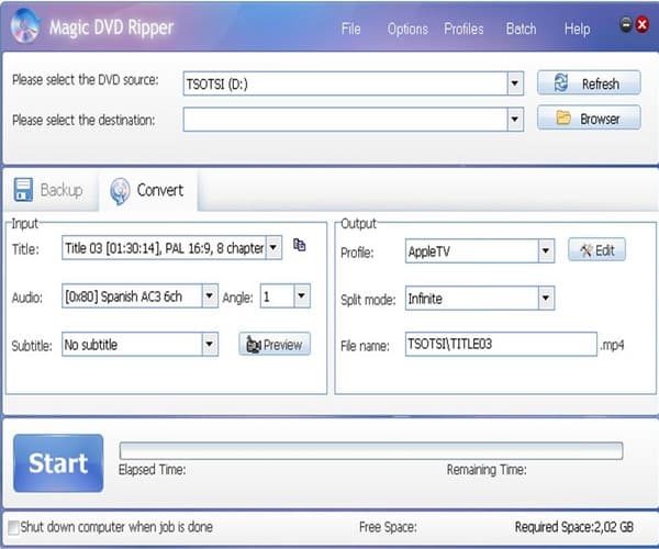 Magic DVD Ripper Interface