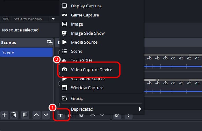 Add Source Video Capture Device OBS