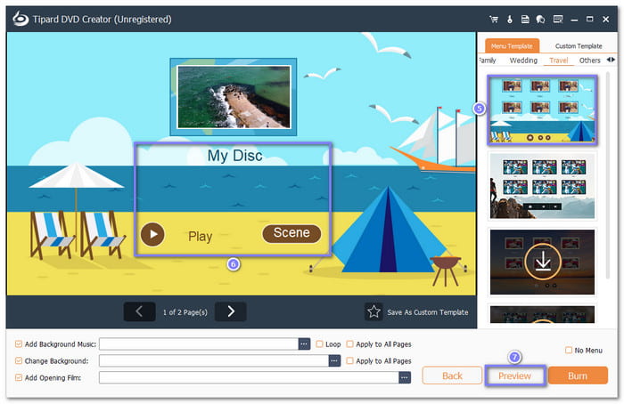 Choose DVD Menu And Change Button