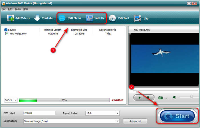 Burn MKV to DVD Windows DVD Maker