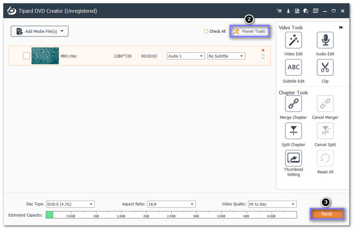Open The Video And Chapter Tools