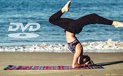 um DVD direito do Yoga