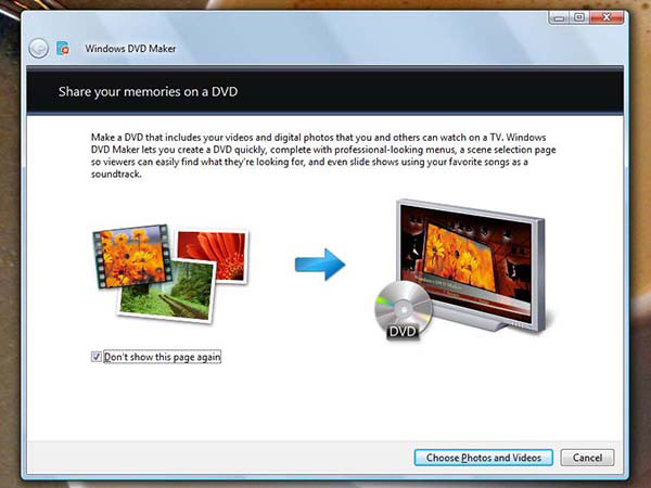 System Windows DVD Maker