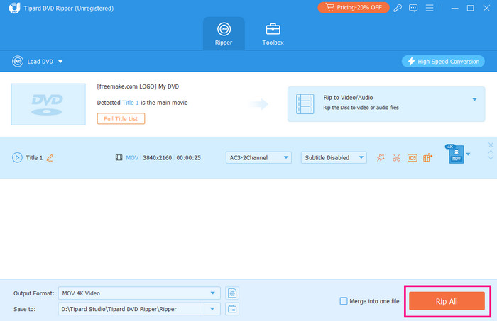 Rip All DVD to iPad Tipard