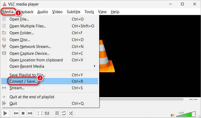 Open Media Converter in VLC
