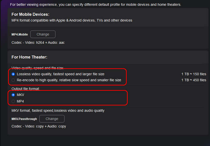 Select Remux or Re-encode in Winx DVD Ripper