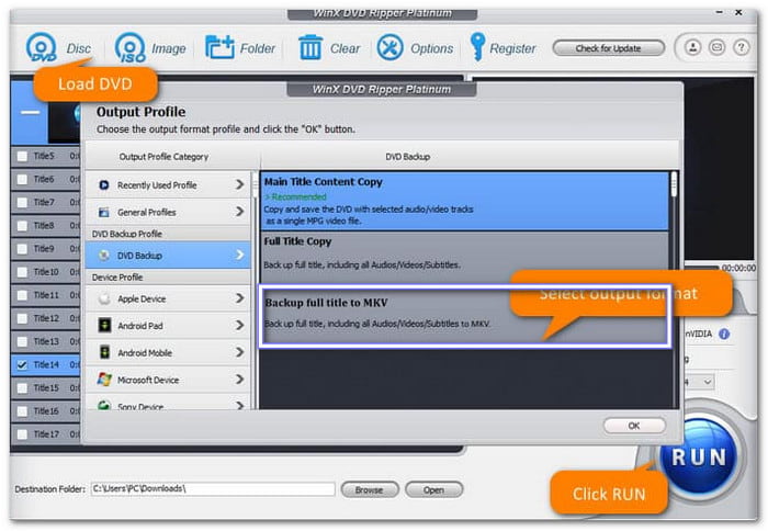 Winx DVD Ripper Rip DVD to MKV