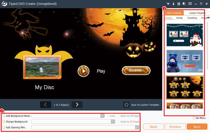 Menu Templates Tipard
