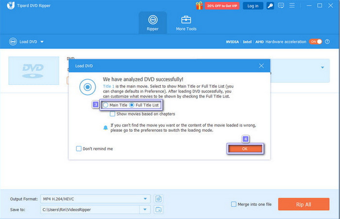 Click OK Option