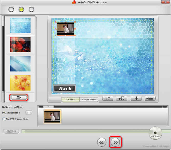 Add Dvd Menu in Winx